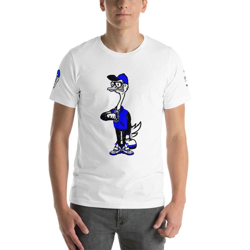 Fly Ostrich Mascot T-Shirt (Royal/ Black)